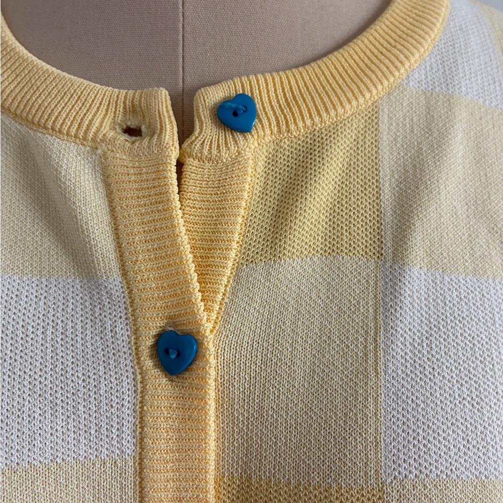 Lisa Says Gah Yellow and White Gingham Cardigan - Picture 3 of 6
